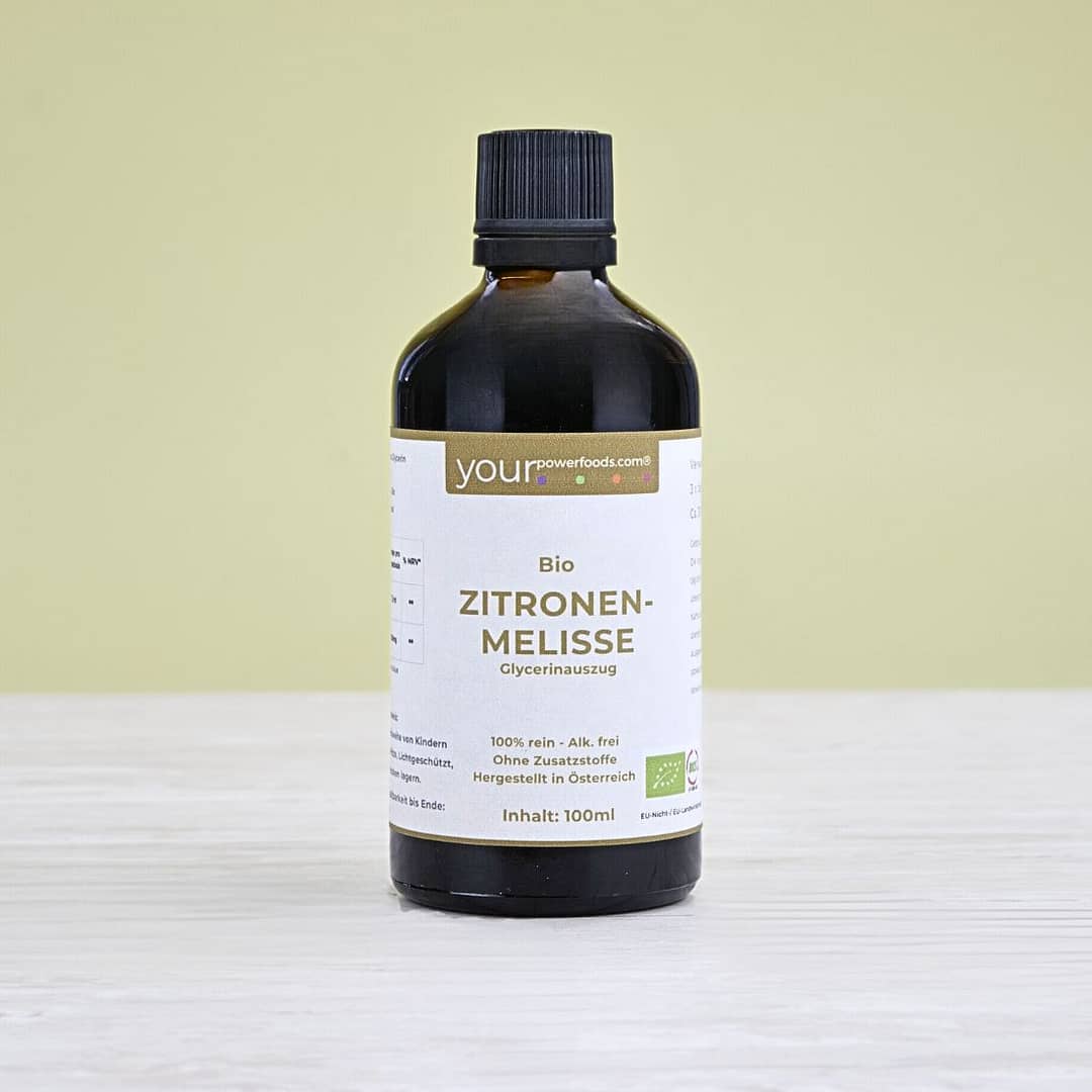 Organska melisa – brez alkohola, skladna, 100 ml