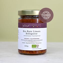 Bio Rote Linsen Bolognese, konform, vegan, 550g