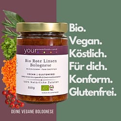 Bio Rote Linsen Bolognese, konform, vegan, 550g