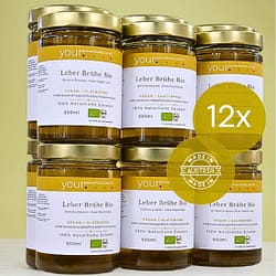 Bio Leber Brühe, vegan, glutenfrei, konform, 12 x 500 ml