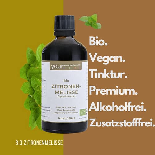 Bio Zitronenmelisse – alkoholfrei, Lemon Balm, konform, 100ml