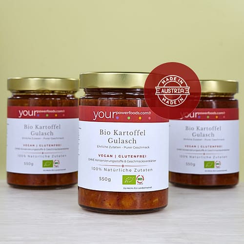 Bio Kartoffel Gulasch glutenfrei, vegan, Vorteilspaket 3 x 550g