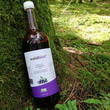 waldheidelbeeren saft waldblut